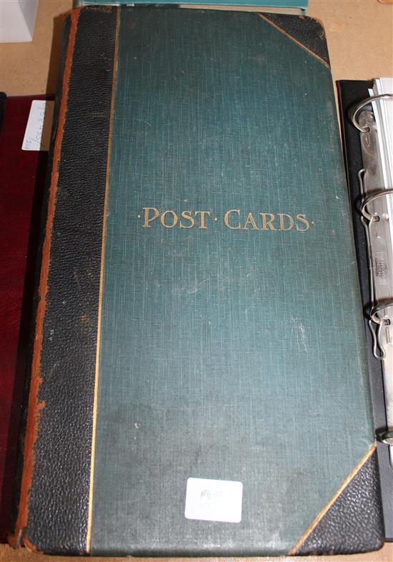 Edwardian post card album & 2 others